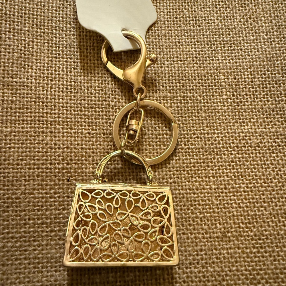 Fashion Jewelry Gold and Blue Key Holder - Picture 3 of 3